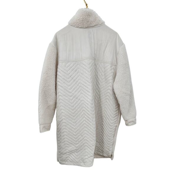 Athleta Cozy Day Hybrid Coat Long Sherpa Jacket Women's Plus Size 1X - Picture 5 of 12